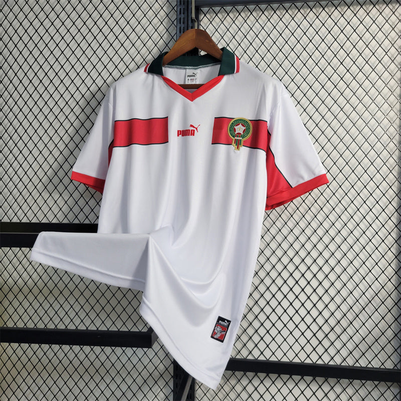 Morocco Away White Retro Jersey 1998